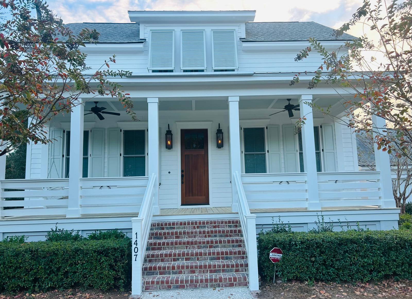 White house and front porch